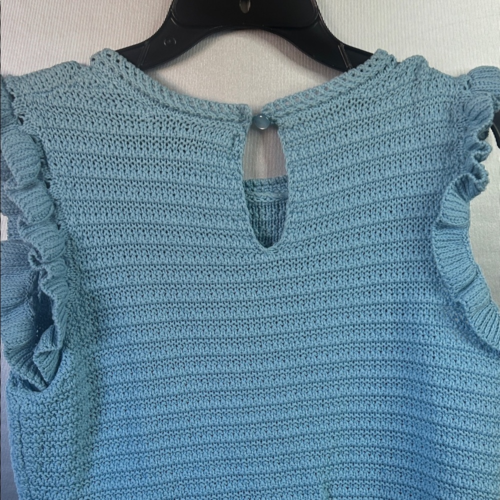 Marc Jacobs Light Blue Ruffled Tank Top #2940 - Picture 3 of 7